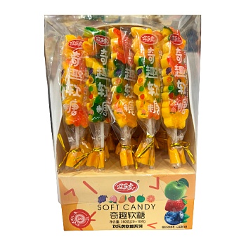 Конфеты жевательные Fudge Фруктовые на палочке 18г