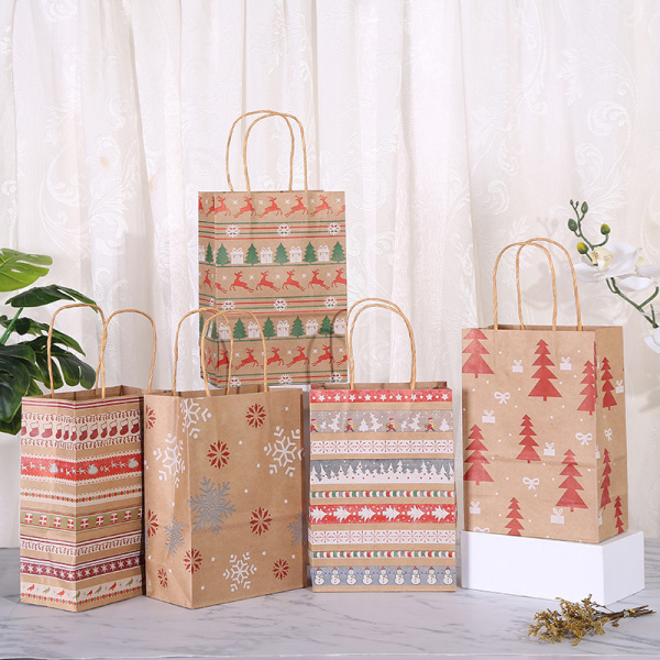 Paket podarochnyy Snax Merry Christmas Craft 27x21x11