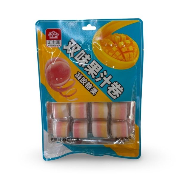 Myagkie konfety Huifengyuan Juice roll so vkusom klubniki, mango, marakuyi 85g_4