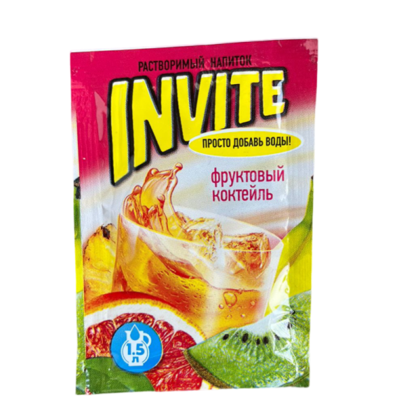 Napitok rastvorimyy Invite fruktovyy kokteyl 9g