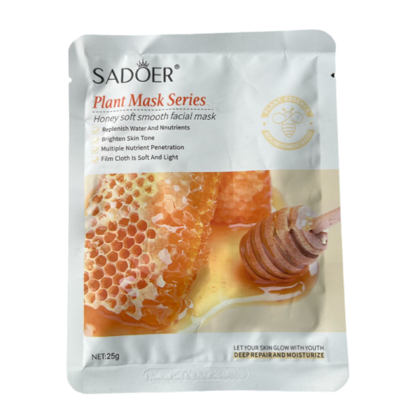 Maska Sadoer dlya litsa rastitelnaya s medom 25g