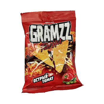 Чипсы кукурузные Gramzz острый томат 55г