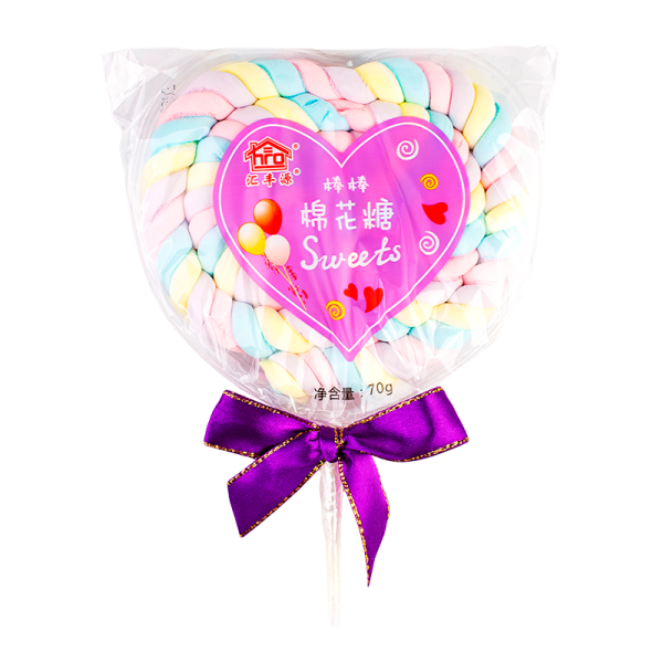 Marshmelou Sweets v forme serdtsa na palochke 30g