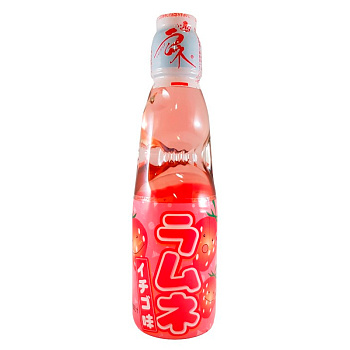 Напиток газированный Hata Kosen Ramune Рамунэ Клубника 200мл