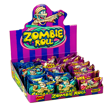 Конфета жевательная Zombie Roll супер кислая 14г