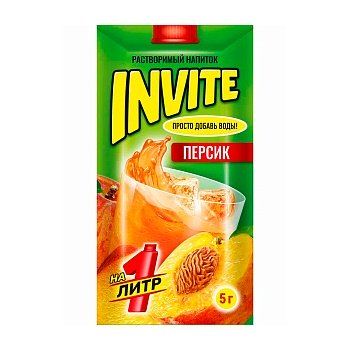 Напиток растворимый Invite персик 5г