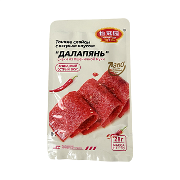 Слайсы Yiguanyuan с острым вкусом "Далапянь" 28г