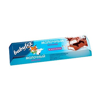 Шоколадный батончик BabyFox молочный 45г