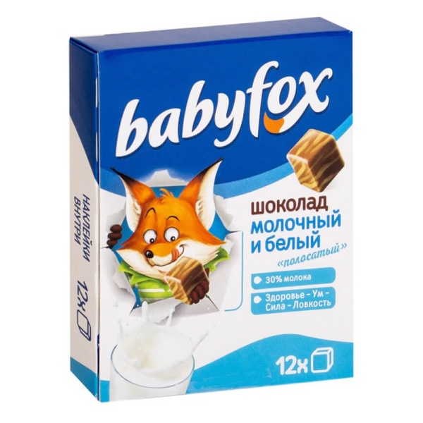 Shokolad BabyFox molochnyy belyy 90g