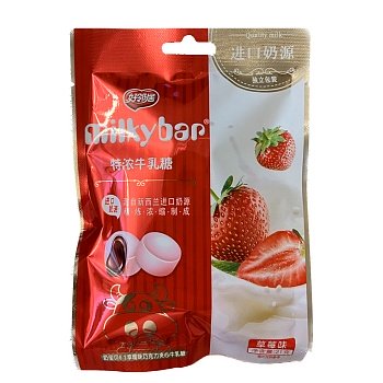 Конфеты Milkybar с шоколадной начинкой клубника 21г