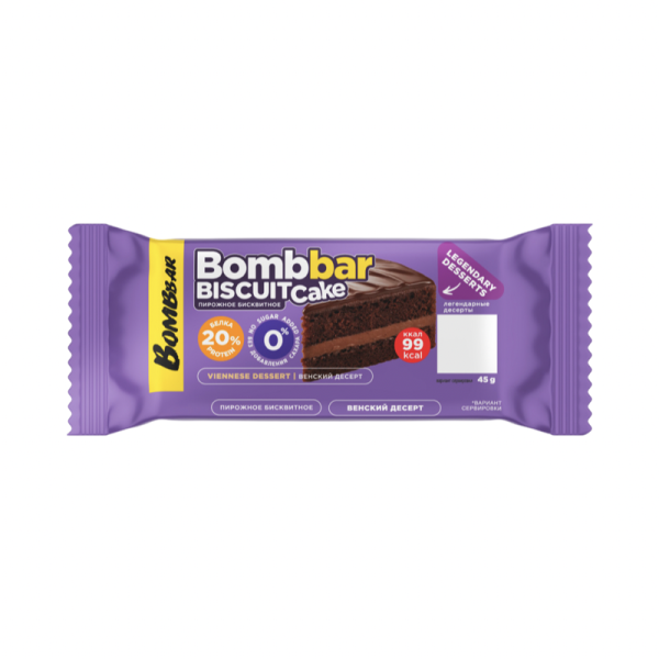 Pirozhnoe Bombbar proteinovoe so vkusom Venskiy desert 45g