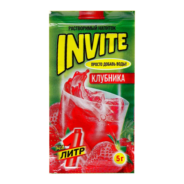 Napitok rastvorimyy Invite klubnika 5g