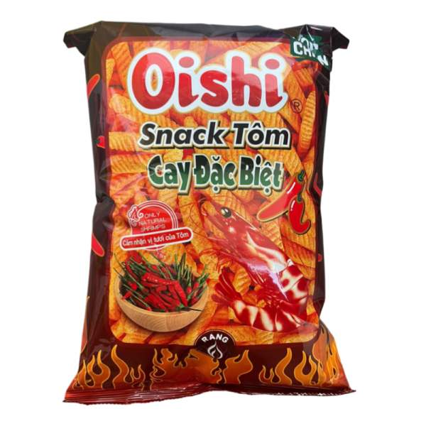 Chipsy Oishi super ostrye so vkusom krevetki 68g