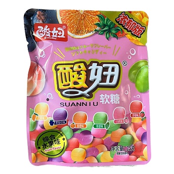 Конфеты жевательные Suan Niu фруктовые 25г