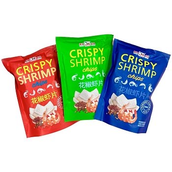Чипсы Crispy Shrimp креветочные с перцем 