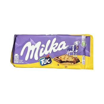 Шоколад молочный Milka Tuc с соленым крекером 87г