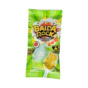 Карамель BAIDA ROCK взрывная на палочке освежающий лимонад 12г