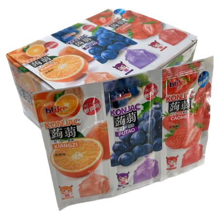 Zhele marmeladnoe s konzhakom Blike Assorti apelsin vinograd klubnika 60g