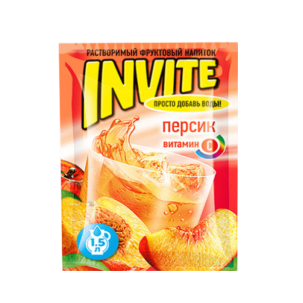 Napitok rastvorimyy Invite persik 9g