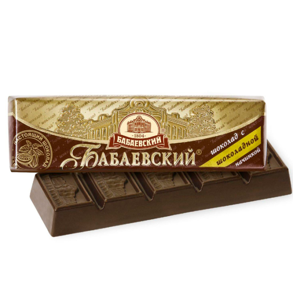 Shokolad Babaevskiy s shokoladnoy nachinkoy 50g