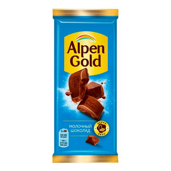 Shokolad Alpen Gold molochnyy shokolad 80g