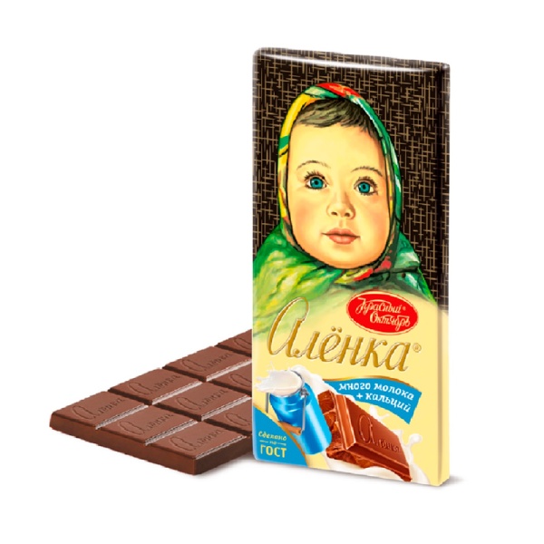 Shokolad Krasnyy Oktyabr Alenka mnogo moloka 90g