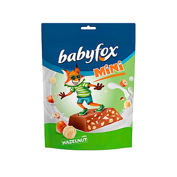 Шоколад BabyFox mini с лесным орехом 120г 