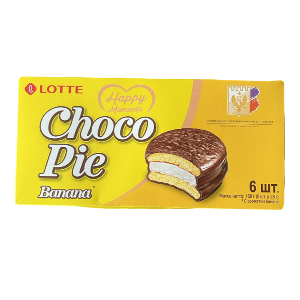 Pechene glazirovannoe Lotte chokopay banan 168g
