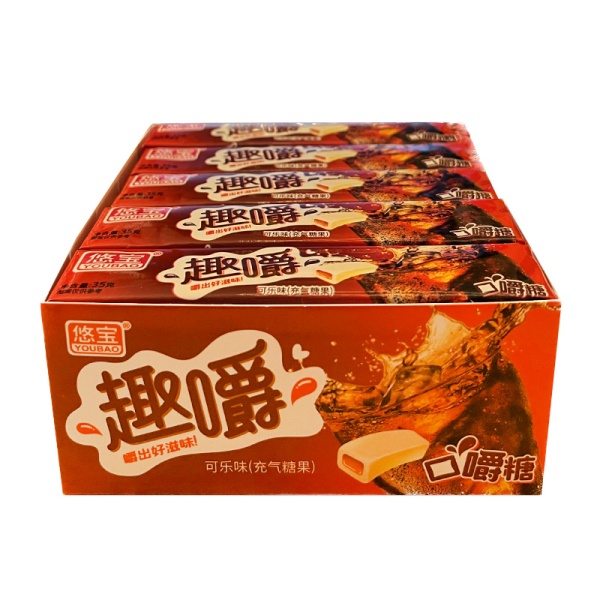 Konfety zhevatelnye Youbao s nachinkoy Kola 35g