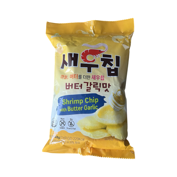 Chipsy HUMANWELL Shimp Chip so vkusom slivochnogo masla i chesnoka 48g