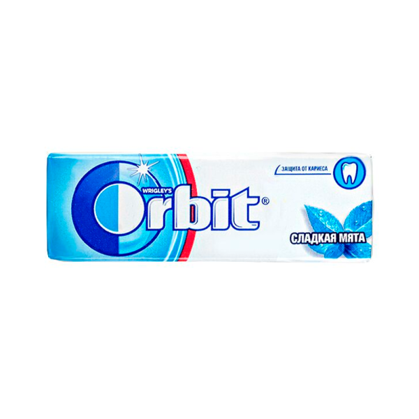 Zhevatelnaya rezinka Orbit sladkaya myata bez sakhara 14g