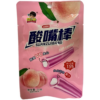 Конфеты жевательные Meng Xiao Shuai Suanzuibang Персик 22г