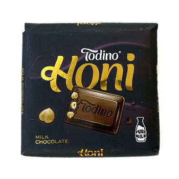 Шоколад Todino Honi молочный с дроблёным фундуком 60г