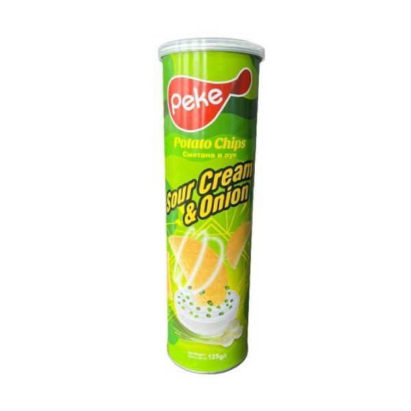 Chipsy kartofelnye PEKE so vkusom smetany i luka 125g