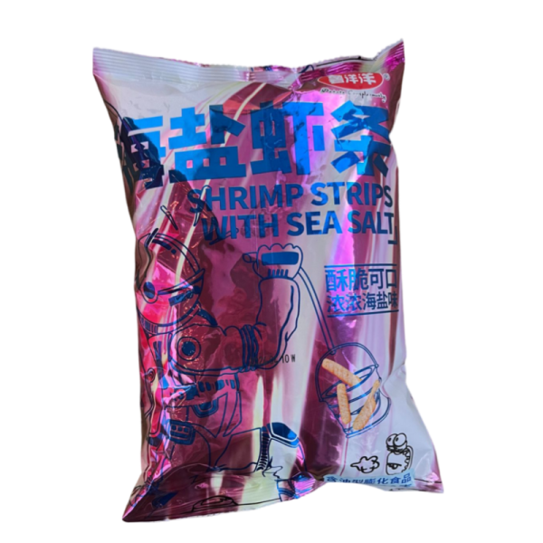 Chipsy ShuYangyang Shrimp Strips s morskoy solyu 80g