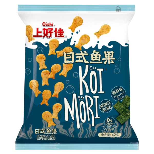 Chipsy Oishi Koi Mori Seaweed so vkusom nori 42g