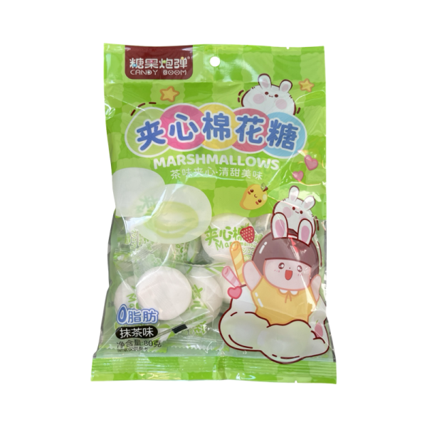 Marshmellou Candy Boom s nachinkoy zelenogo chaya(matcha) 80g