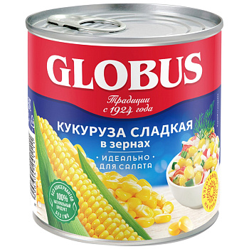 Кукуруза Globus 340г