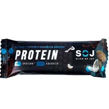 Протеиновый батончик Protein SOJ со вкусом кокоса 50г