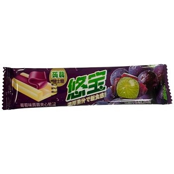 Конфеты жевательные Youbao с начинкой Виноград 14г