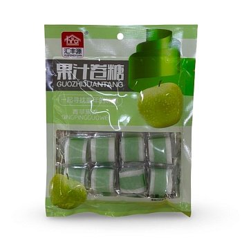 Мягкие конфеты Huifengyuan Juice roll со вкусом яблока 92г