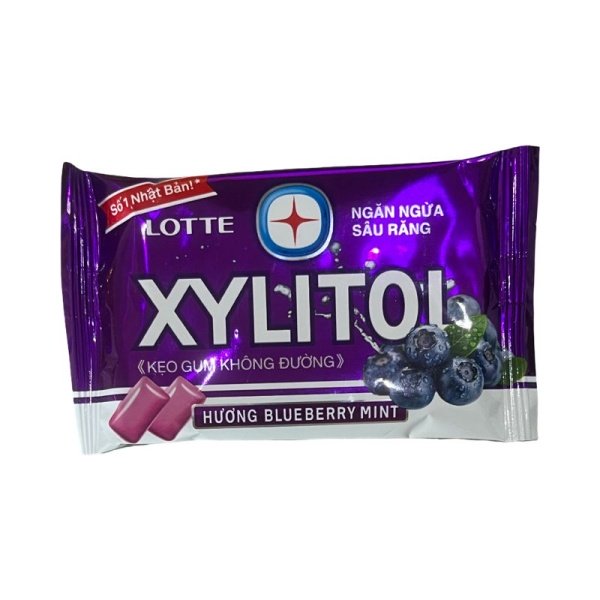 Zhevatelnaya rezinka Lotte Xylitol myata-chernika 11,6g
