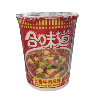 Лапша Nissin Spicy Roast Beef острая говядина 77г