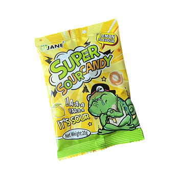 Конфеты Ujane Super Sour супер кислые со вкусом лимона 20г