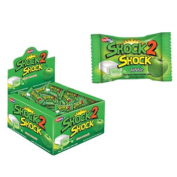 Жевательная резинка Saadet Shock2Shock яблоко 4г
