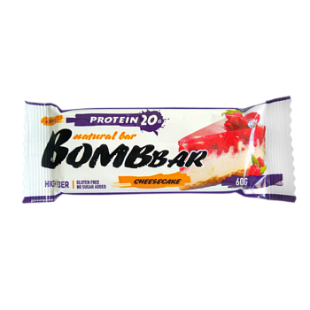 Батончик Bombbar со вкусом Малинового чизкейка 60г