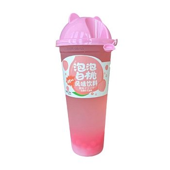 Напиток Guotingxingyu Bubble Tea с желейными шариками со вкусом персика и грейпфрута 620мл 