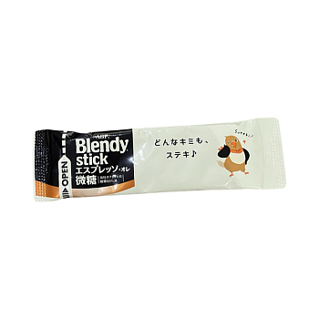 Кофе Blendy Stick Эспрессо с молоком и пониженным содержанием сахара 5,8г