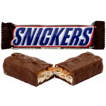 Шоколадный батончик Snickers 50г