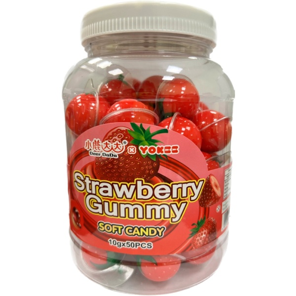Konfety zhevatelnye Deer DaDa s zhidkoy nachinkoy Klubnika 10g